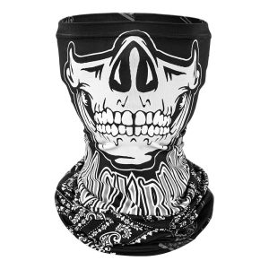 cache cou moto soie glacée