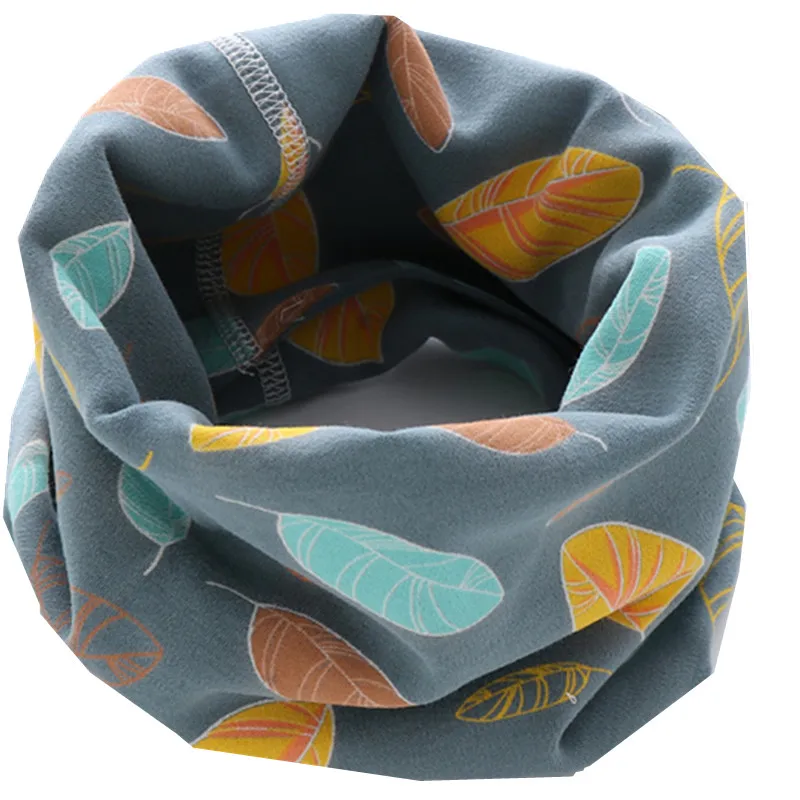 Tour de cou Gris Bleu "Snood Sous‑Bois Bleu"
