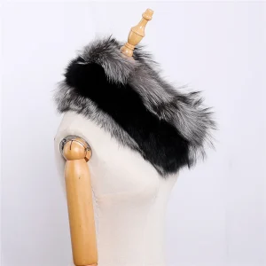 Col Fourrure Renard Ombre d’Argent Impérial