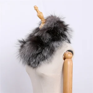 col fourrure renard argenté impérial